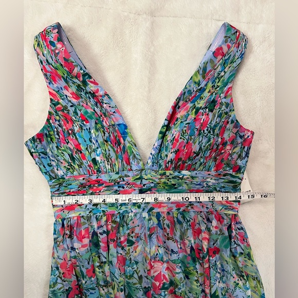 AIDAN BY AIDAN MATTOX Pleated Chiffon Print Dress NWT - Picture 8 of 12